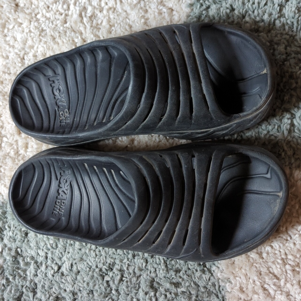 HOKA Ora Recovery Slide Sandal Black Size 10